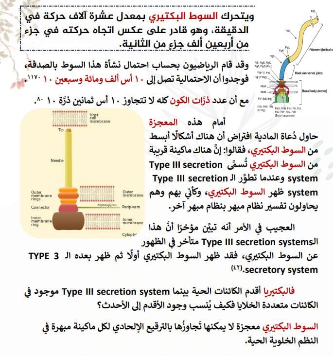 تهافت التفسير التطوري لنشأة السوط البكتيري
